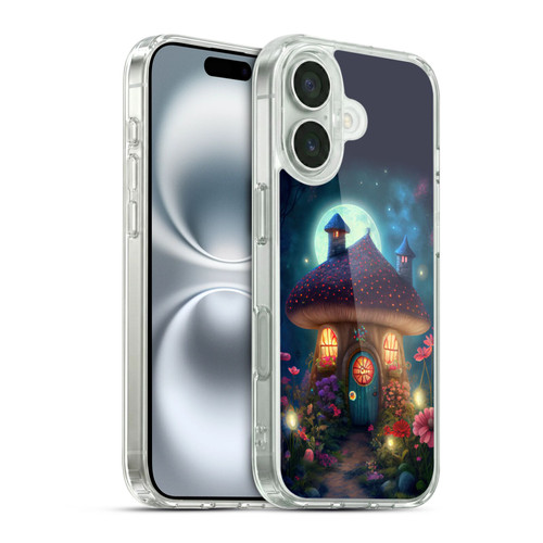 JK Stewart Graphics Mushroom House Soft Gel Case for Apple iPhone 16