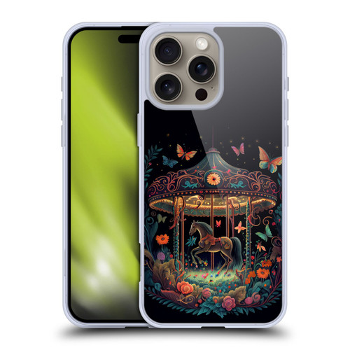 JK Stewart Graphics Carousel Dark Knight Garden Soft Gel Case for Apple iPhone 16 Pro Max