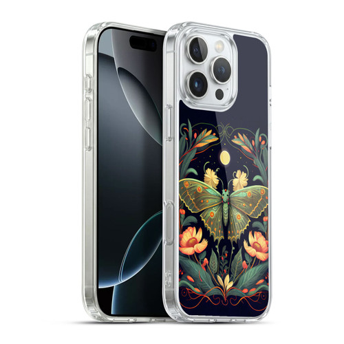 JK Stewart Graphics Lunar Moth Night Garden Soft Gel Case for Apple iPhone 16 Pro Max