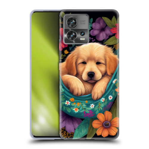 JK Stewart Graphics Golden Retriever In Hammock Soft Gel Case for Motorola Moto Edge 30 Fusion