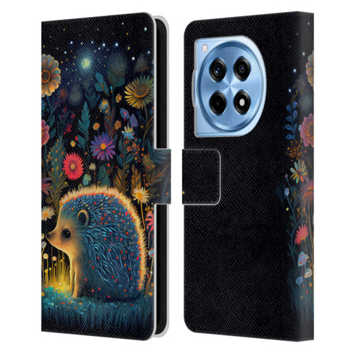 JK Stewart Graphics Little Hedgehog Leather Book Wallet Case Cover For OnePlus 12R