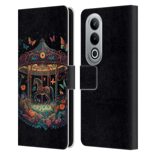 JK Stewart Graphics Carousel Dark Knight Garden Leather Book Wallet Case Cover For OPPO OnePlus Ace 3V 5G