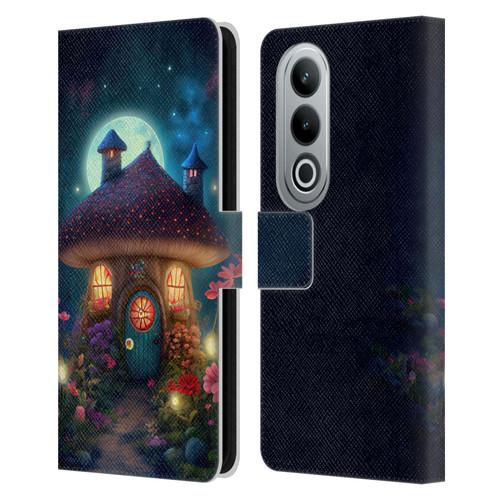 JK Stewart Graphics Mushroom House Leather Book Wallet Case Cover For OPPO OnePlus Ace 3V 5G