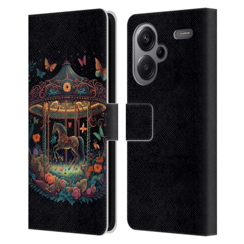 JK Stewart Graphics Carousel Dark Knight Garden Leather Book Wallet Case Cover For Xiaomi Redmi Note 13 Pro Plus 5G