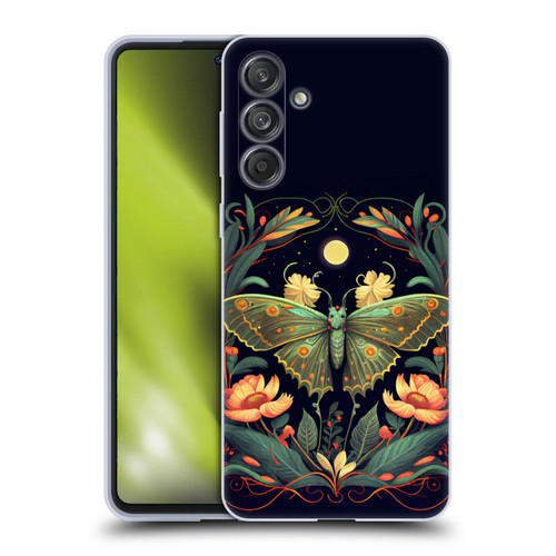 JK Stewart Graphics Lunar Moth Night Garden Soft Gel Case for Samsung Galaxy M55 5G