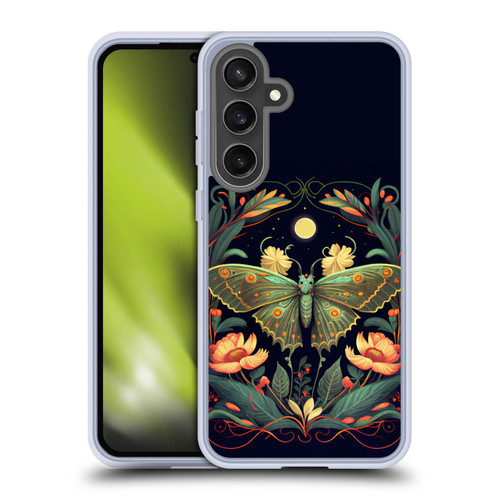 JK Stewart Graphics Lunar Moth Night Garden Soft Gel Case for Samsung Galaxy S24 FE