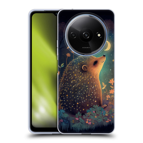 JK Stewart Graphics Hedgehog Looking Up At Stars Soft Gel Case for Xiaomi Redmi A3