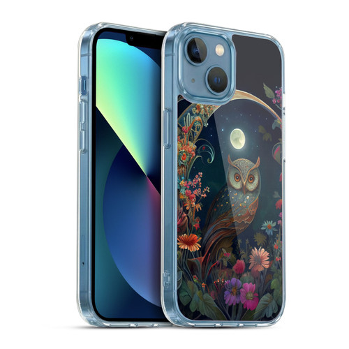 JK Stewart Key Art Owl Soft Gel Case for Apple iPhone 13 Mini & MagSafe
