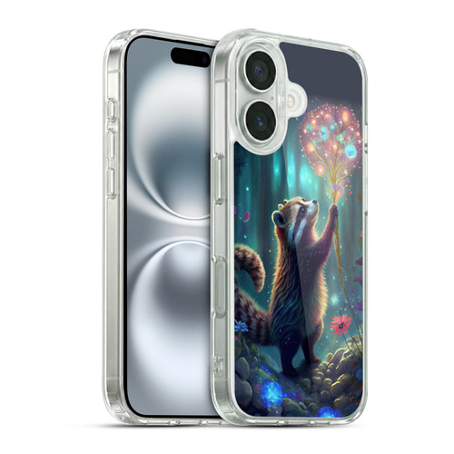 JK Stewart Key Art Raccoon Soft Gel Case for Apple iPhone 16 & MagSafe