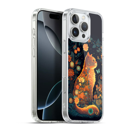 JK Stewart Key Art Orange Cat Sitting Soft Gel Case for Apple iPhone 16 Pro Max & MagSafe