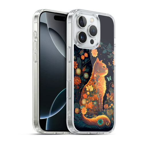 JK Stewart Key Art Orange Cat Sitting Soft Gel Case for Apple iPhone 16 Pro & MagSafe