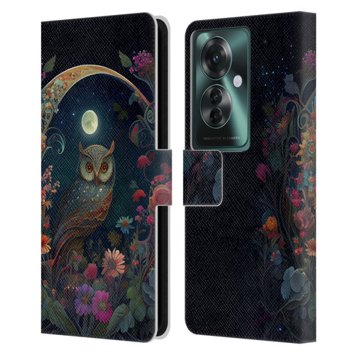 JK Stewart Key Art Owl Leather Book Wallet Case Cover For OPPO Reno11 F 5G / F25 Pro 5G