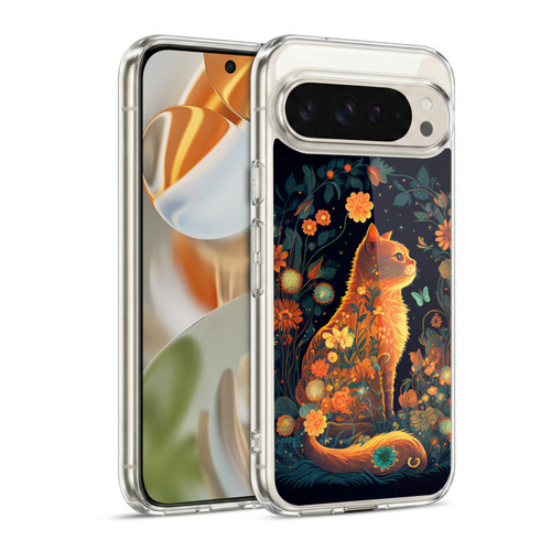 JK Stewart Key Art Orange Cat Sitting Soft Gel Case for Google Pixel 9 / Pixel 9 Pro