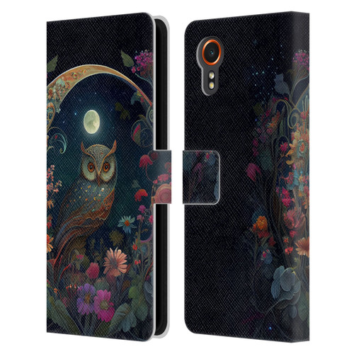 JK Stewart Key Art Owl Leather Book Wallet Case Cover For Samsung Galaxy Xcover7 5G
