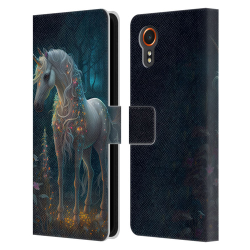 JK Stewart Key Art Unicorn Leather Book Wallet Case Cover For Samsung Galaxy Xcover7 5G