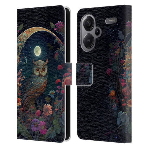 JK Stewart Key Art Owl Leather Book Wallet Case Cover For Xiaomi Redmi Note 13 Pro Plus 5G