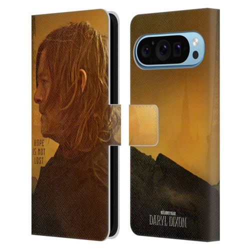 The Walking Dead: Daryl Dixon Key Art Hope Is Not Lost Leather Book Wallet Case Cover For Google Pixel 9 / Pixel 9 Pro