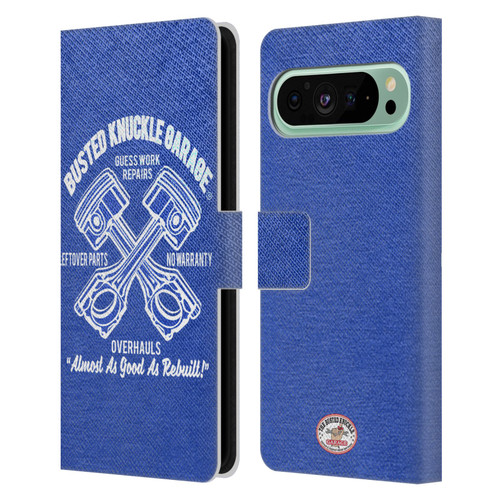 Busted Knuckle Garage Graphics Overhauls Leather Book Wallet Case Cover For Google Pixel 9 Pro XL