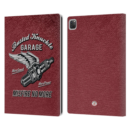 Busted Knuckle Garage Graphics Misfire Leather Book Wallet Case Cover For Apple iPad Pro 13 M4 2024