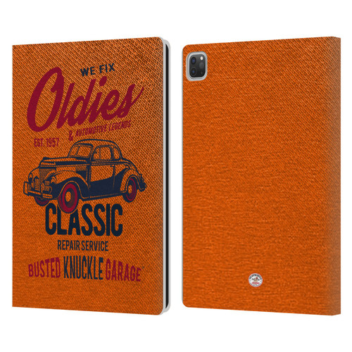 Busted Knuckle Garage Graphics Classic Leather Book Wallet Case Cover For Apple iPad Pro 13 M4 2024