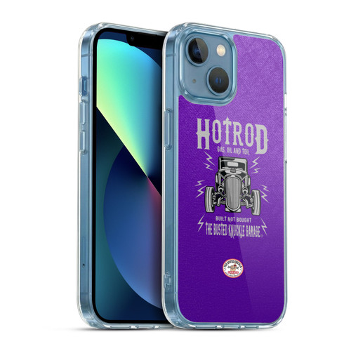 Busted Knuckle Garage Graphics Hot Rod Soft Gel Case for Apple iPhone 13 Mini & MagSafe
