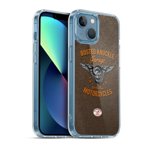 Busted Knuckle Garage Graphics Motorcycles Soft Gel Case for Apple iPhone 13 Mini & MagSafe