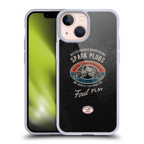 Busted Knuckle Garage Graphics Spark Plugs Soft Gel Case for Apple iPhone 13 Mini
