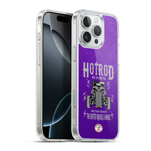 Busted Knuckle Garage Graphics Hot Rod Soft Gel Case for Apple iPhone 16 Pro Max & MagSafe