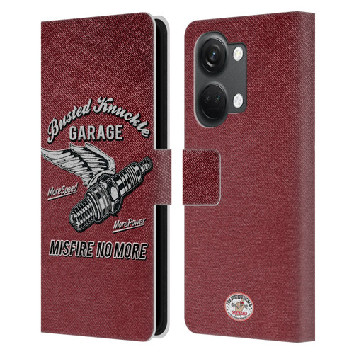 Busted Knuckle Garage Graphics Misfire Leather Book Wallet Case Cover For OnePlus Nord 3 5G