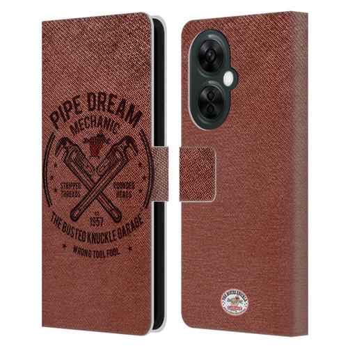 Busted Knuckle Garage Graphics Pipe Dream Leather Book Wallet Case Cover For OnePlus Nord CE 3 Lite 5G