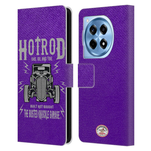 Busted Knuckle Garage Graphics Hot Rod Leather Book Wallet Case Cover For OnePlus 12R