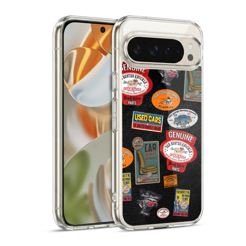 Busted Knuckle Garage Graphics Patches Soft Gel Case for Google Pixel 9 / Pixel 9 Pro