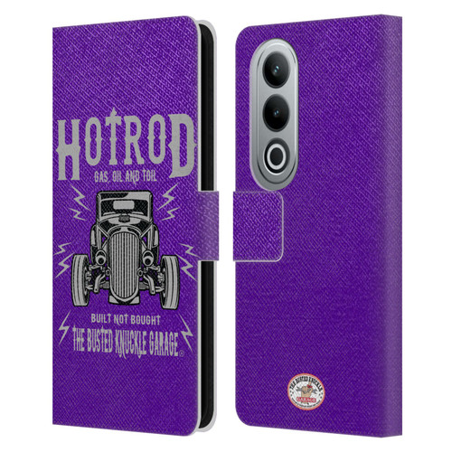 Busted Knuckle Garage Graphics Hot Rod Leather Book Wallet Case Cover For OPPO OnePlus Ace 3V 5G