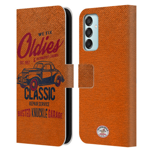 Busted Knuckle Garage Graphics Classic Leather Book Wallet Case Cover For Samsung Galaxy M15/F15 5G