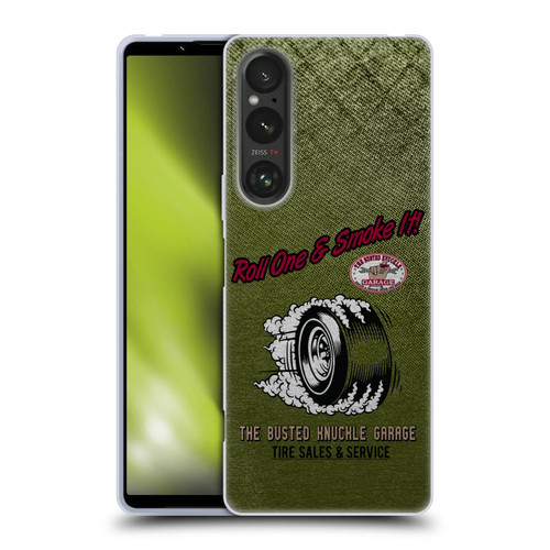 Busted Knuckle Garage Graphics Tire Soft Gel Case for Sony Xperia 1 V 5G