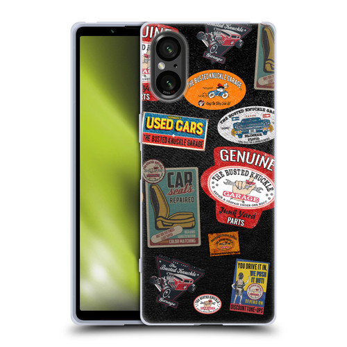 Busted Knuckle Garage Graphics Patches Soft Gel Case for Sony Xperia 5 V 5G