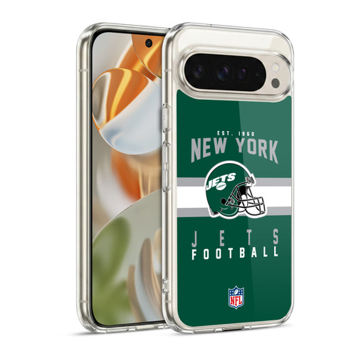 NFL New York Jets Graphics Helmet Typography Soft Gel Case for Google Pixel 9 / Pixel 9 Pro