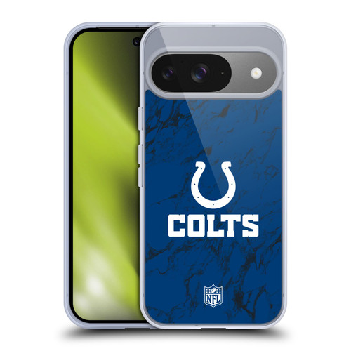 NFL Indianapolis Colts Graphics Coloured Marble Soft Gel Case for Google Pixel 9 / Pixel 9 Pro