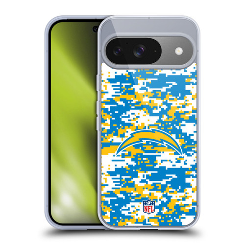 NFL Los Angeles Chargers Graphics Digital Camouflage Soft Gel Case for Google Pixel 9 / Pixel 9 Pro