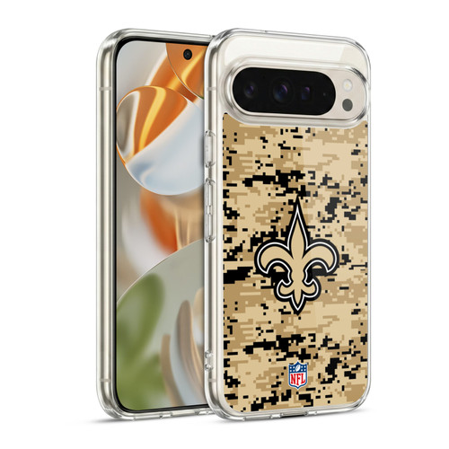 NFL New Orleans Saints Graphics Digital Camouflage Soft Gel Case for Google Pixel 9 / Pixel 9 Pro