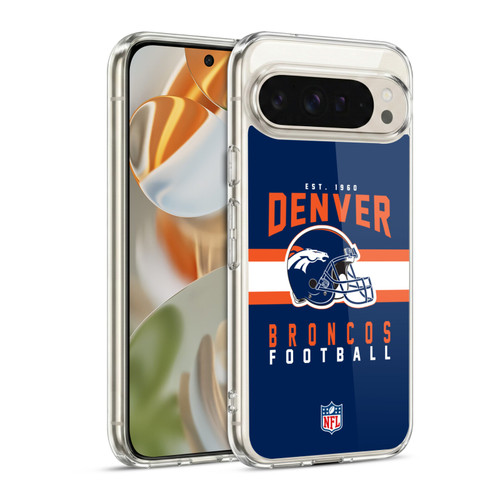 NFL Denver Broncos Graphics Helmet Typography Soft Gel Case for Google Pixel 9 / Pixel 9 Pro