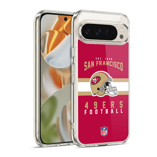 NFL San Francisco 49ers Graphics Helmet Typography Soft Gel Case for Google Pixel 9 / Pixel 9 Pro