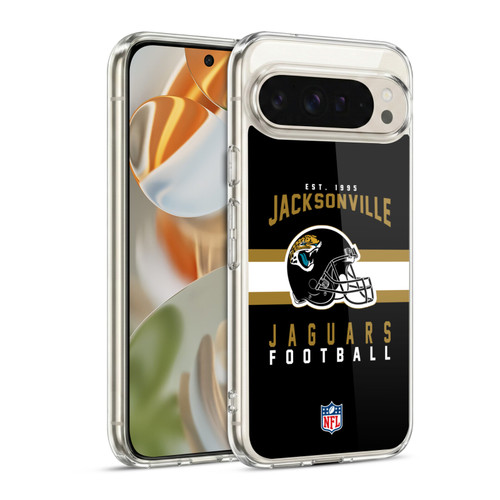 NFL Jacksonville Jaguars Graphics Helmet Typography Soft Gel Case for Google Pixel 9 / Pixel 9 Pro
