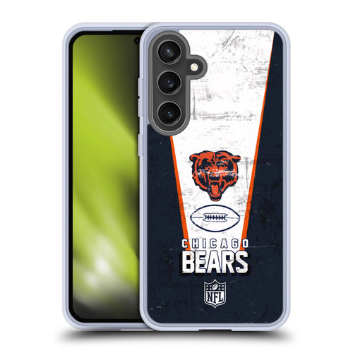 NFL Chicago Bears Logo Art Banner Soft Gel Case for Samsung Galaxy S24 FE