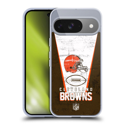 NFL Cleveland Browns Logo Art Banner Soft Gel Case for Google Pixel 9 / Pixel 9 Pro