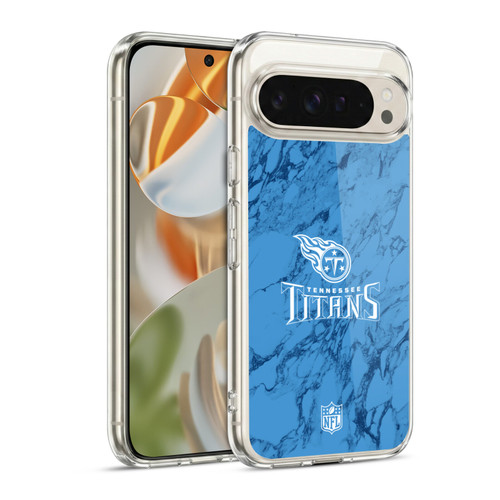 NFL Tennessee Titans Graphics Coloured Marble Soft Gel Case for Google Pixel 9 / Pixel 9 Pro