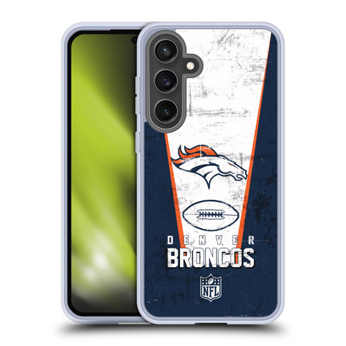 NFL Denver Broncos Logo Art Banner Soft Gel Case for Samsung Galaxy S24 FE