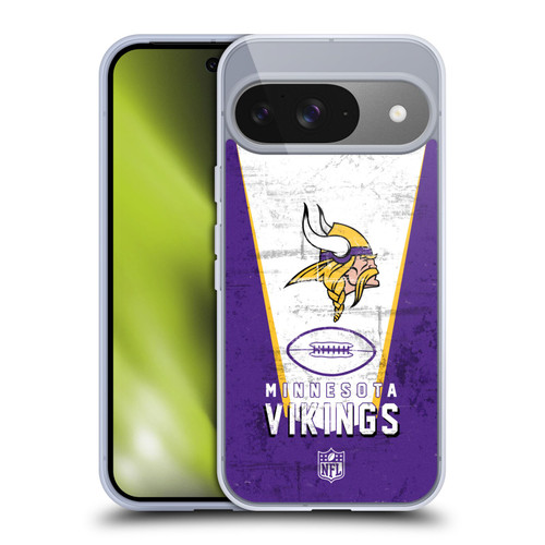 NFL Minnesota Vikings Logo Art Banner Soft Gel Case for Google Pixel 9 / Pixel 9 Pro