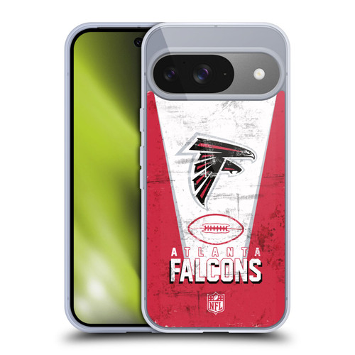 NFL Atlanta Falcons Logo Art Banner Soft Gel Case for Google Pixel 9 / Pixel 9 Pro