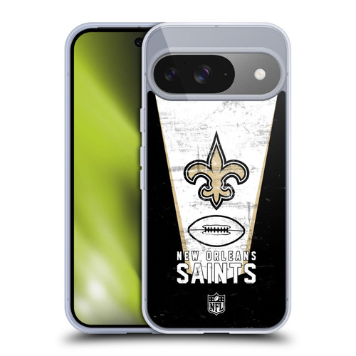 NFL New Orleans Saints Logo Art Banner Soft Gel Case for Google Pixel 9 / Pixel 9 Pro